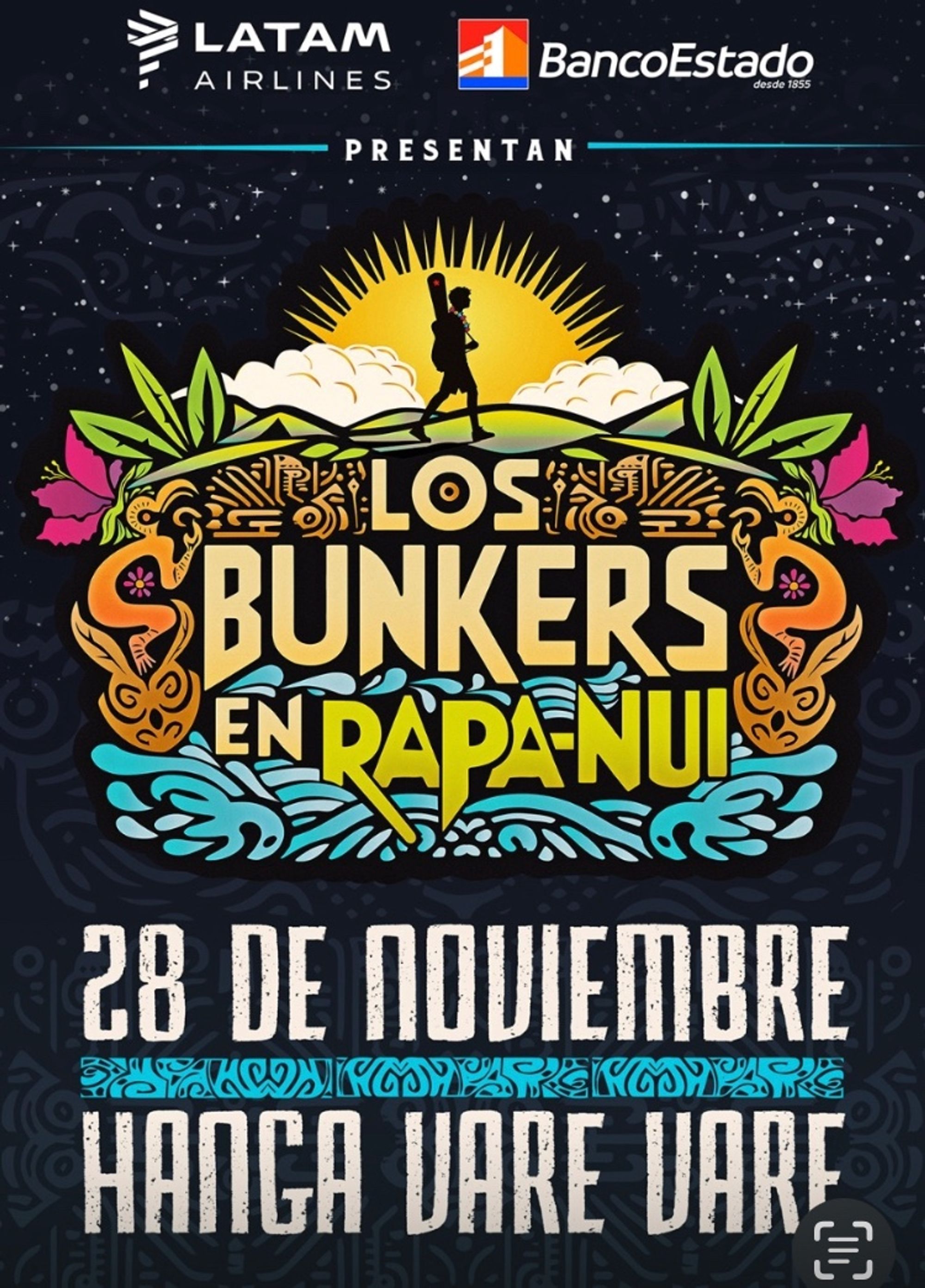 Concierto de Los Bunkers enlaza con cultura rapa nui